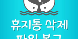 휴지통에서 삭제한 파일 복구 방법