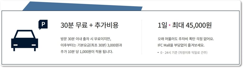 여의도 IFC몰 주차장