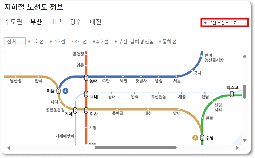 부산 지하철 4호선 시간표