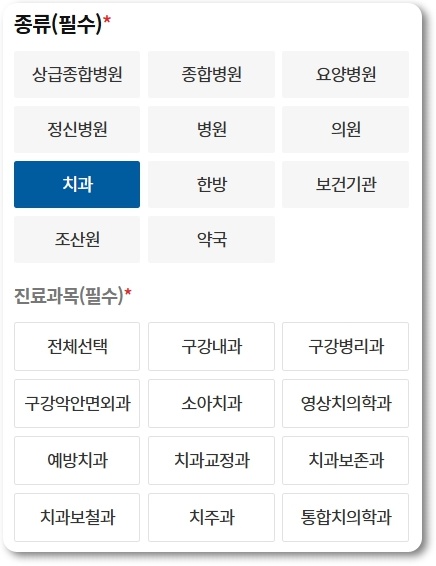 토요일 야간 진료 치과